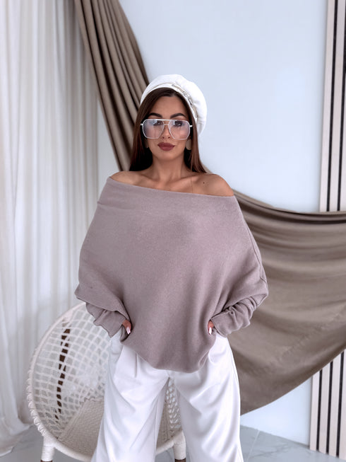 ELYNDI sweater "SYMMETRY 37709" - DARK BEIGE